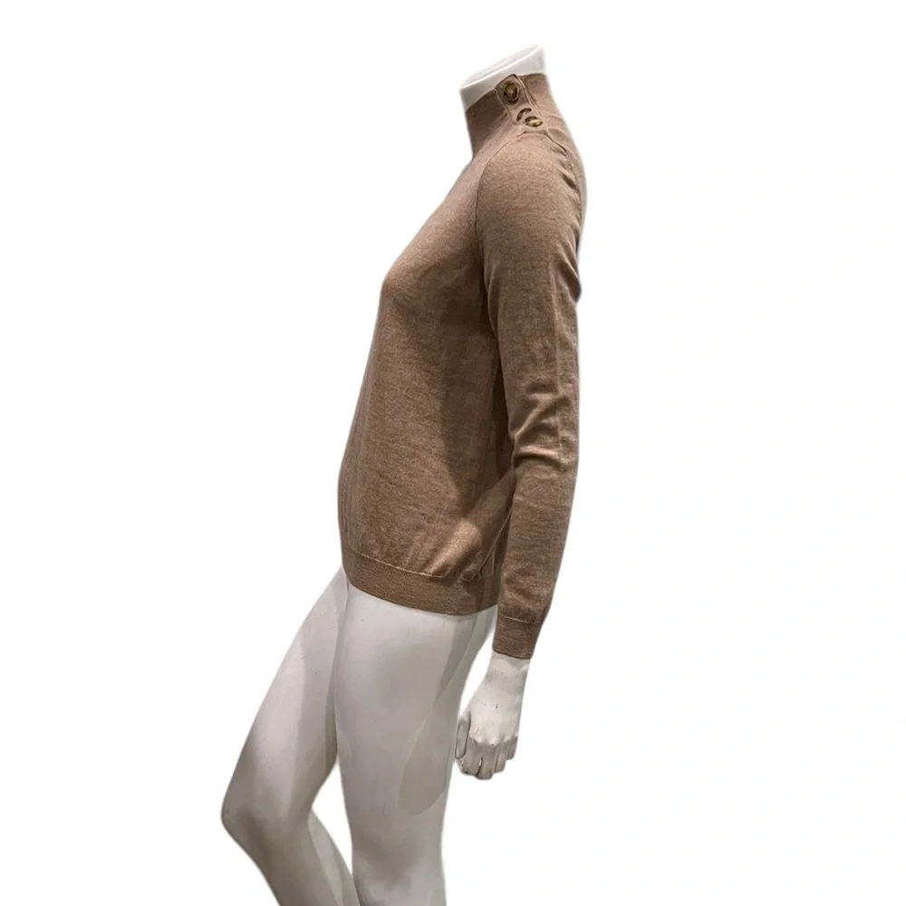 La Maille Sezane Womans Brown Wool Turtleneck Sweater - Picture 3 of 5